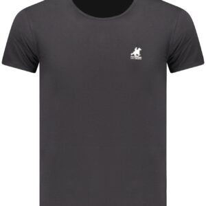 US GRAND Herren-T-Shirt, schwarz, kurzärmelig