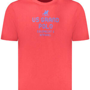 US GRAND Herren-T-Shirt mit kurzen Ärmeln, rot
