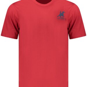 US GRAND Herren-T-Shirt mit kurzen Ärmeln, rot