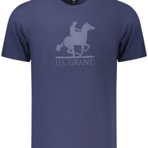 US GRAND Herren-T-Shirt mit kurzen Ärmeln, blau