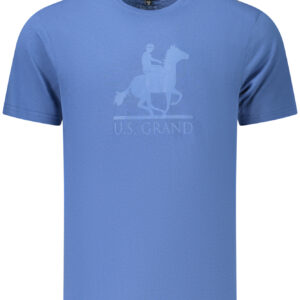 US GRAND Herren-T-Shirt mit kurzen Ärmeln, blau