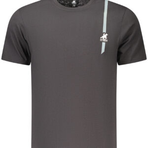 US GRAND Herren-T-Shirt, schwarz, kurzärmelig