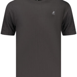 US GRAND Herren-T-Shirt, schwarz, kurzärmelig