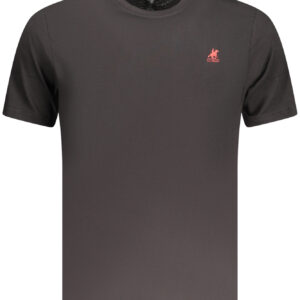 US GRAND Herren-T-Shirt, schwarz, kurzärmelig