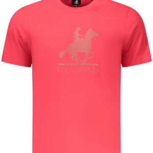 US GRAND Herren-T-Shirt mit kurzen Ärmeln, rot