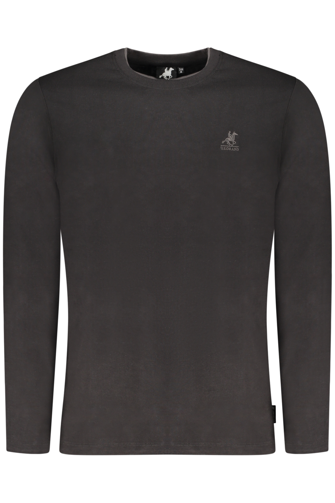 US GRAND Herren Langarm-T-Shirt, schwarz