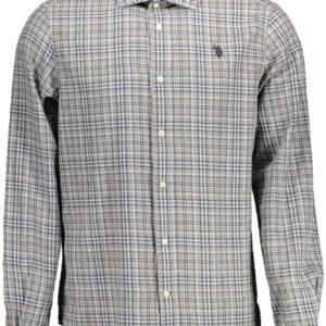 US POLO ASSN. Herren Langarmhemd, Grau