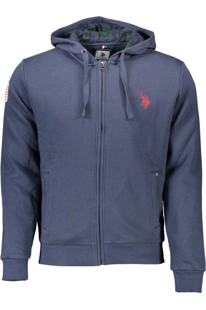 US POLO ASSN. Herren-Sweatshirt mit Reißverschluss, blau