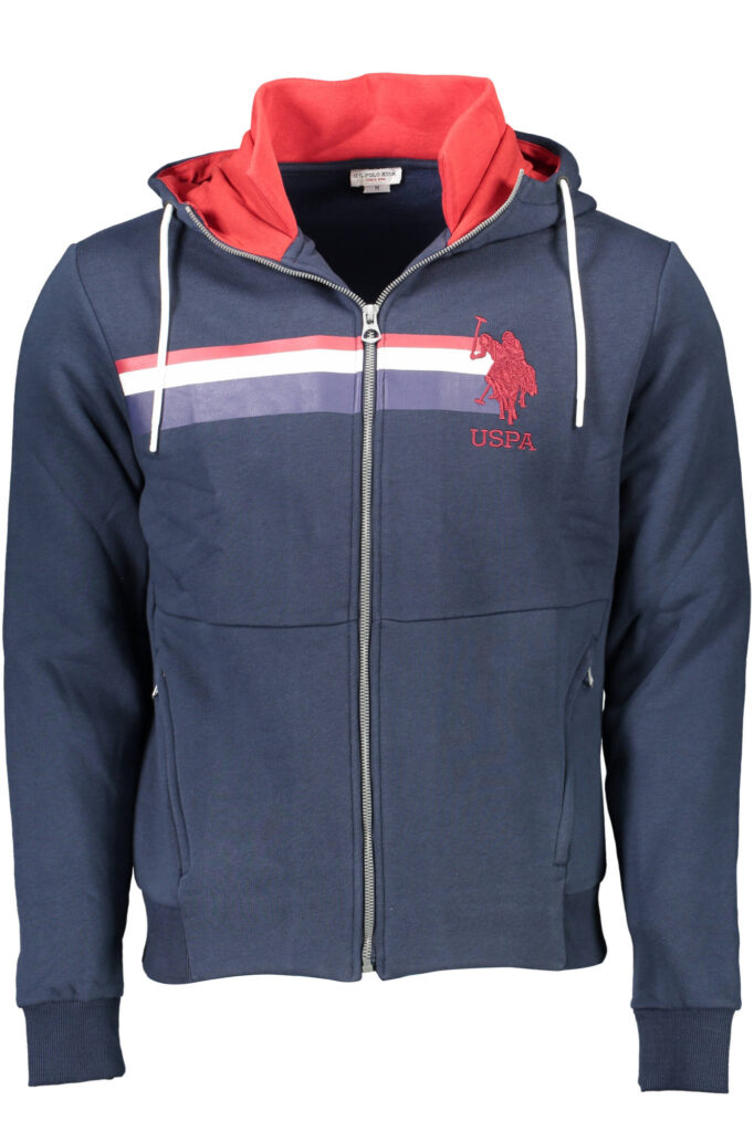 US POLO ASSN. Herren-Sweatshirt mit Reißverschluss, blau