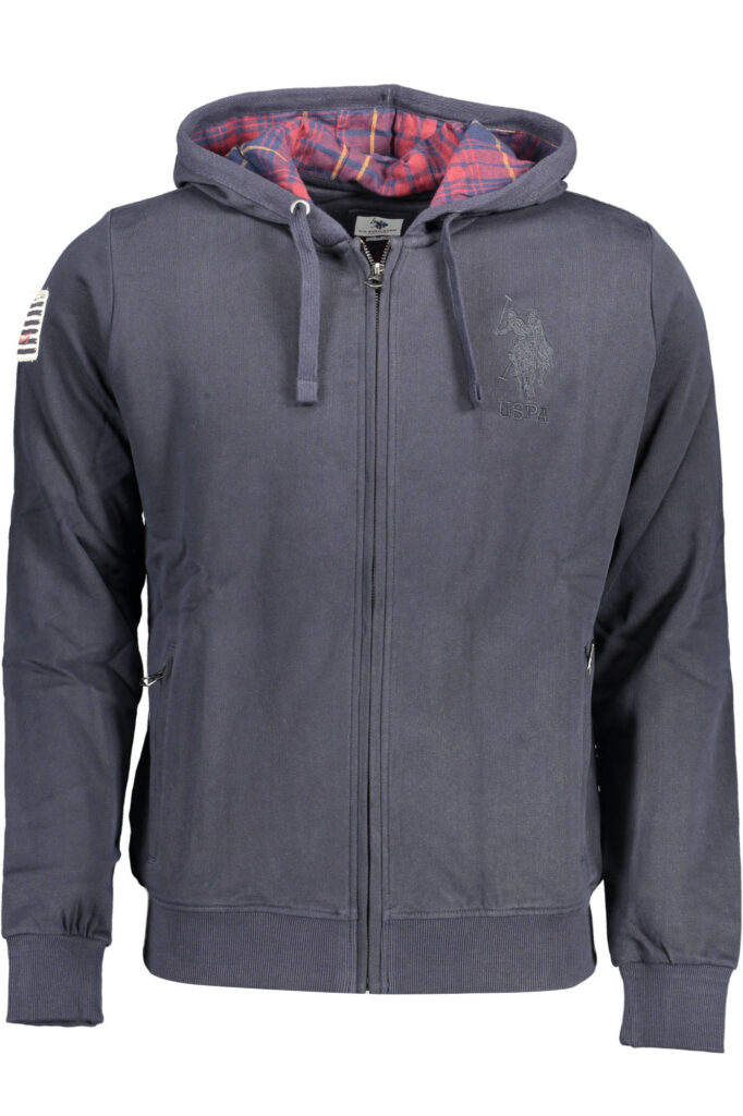 US POLO ASSN. Herren-Sweatshirt mit Reißverschluss, blau