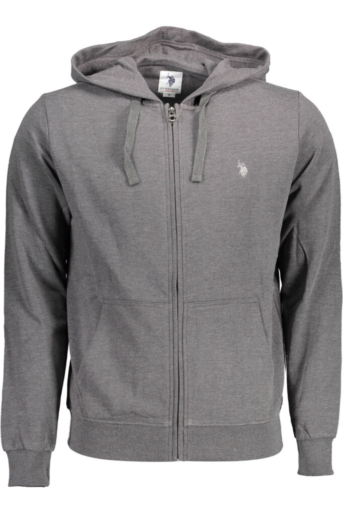 US POLO ASSN. Herren-Sweatshirt mit Reißverschluss, grau