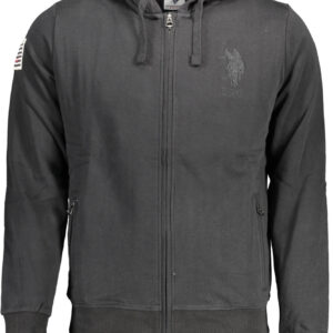 US POLO ASSN. Herren-Sweatshirt, schwarz, mit Reißverschluss