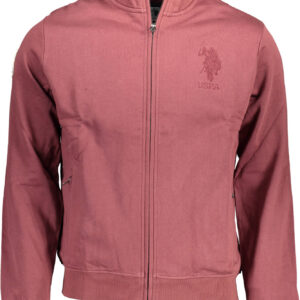 US POLO ASSN. Herren-Sweatshirt mit Reißverschluss, lila,
