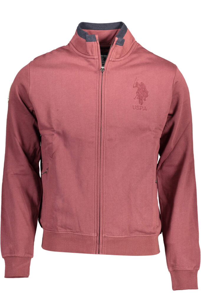 US POLO ASSN. Herren-Sweatshirt mit Reißverschluss, lila,
