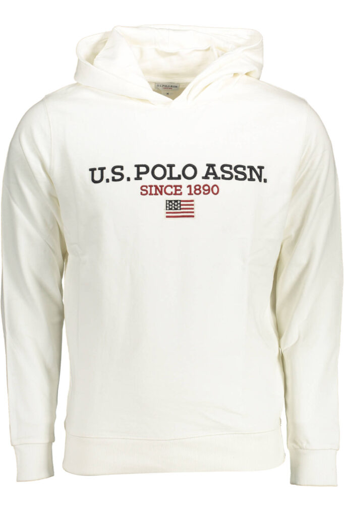 US POLO ASSN. Herren-Sweatshirt mit Reißverschluss, weiß