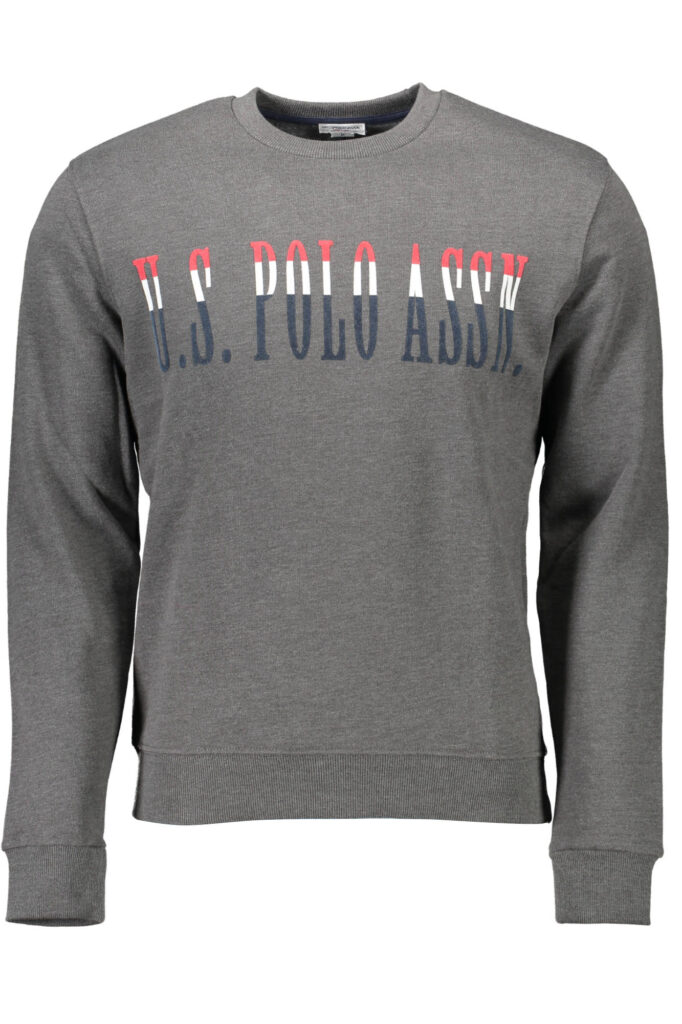 US POLO ASSN. Herren-Sweatshirt mit Reißverschluss, grau