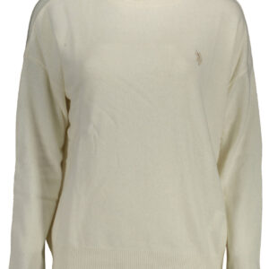 US POLO ASSN. WEISSER DAMEN-ROLLKRAGENPULLOVER