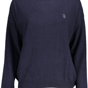US POLO ASSN. DAMEN BLAUER ROLLKRAGENPULLOVER