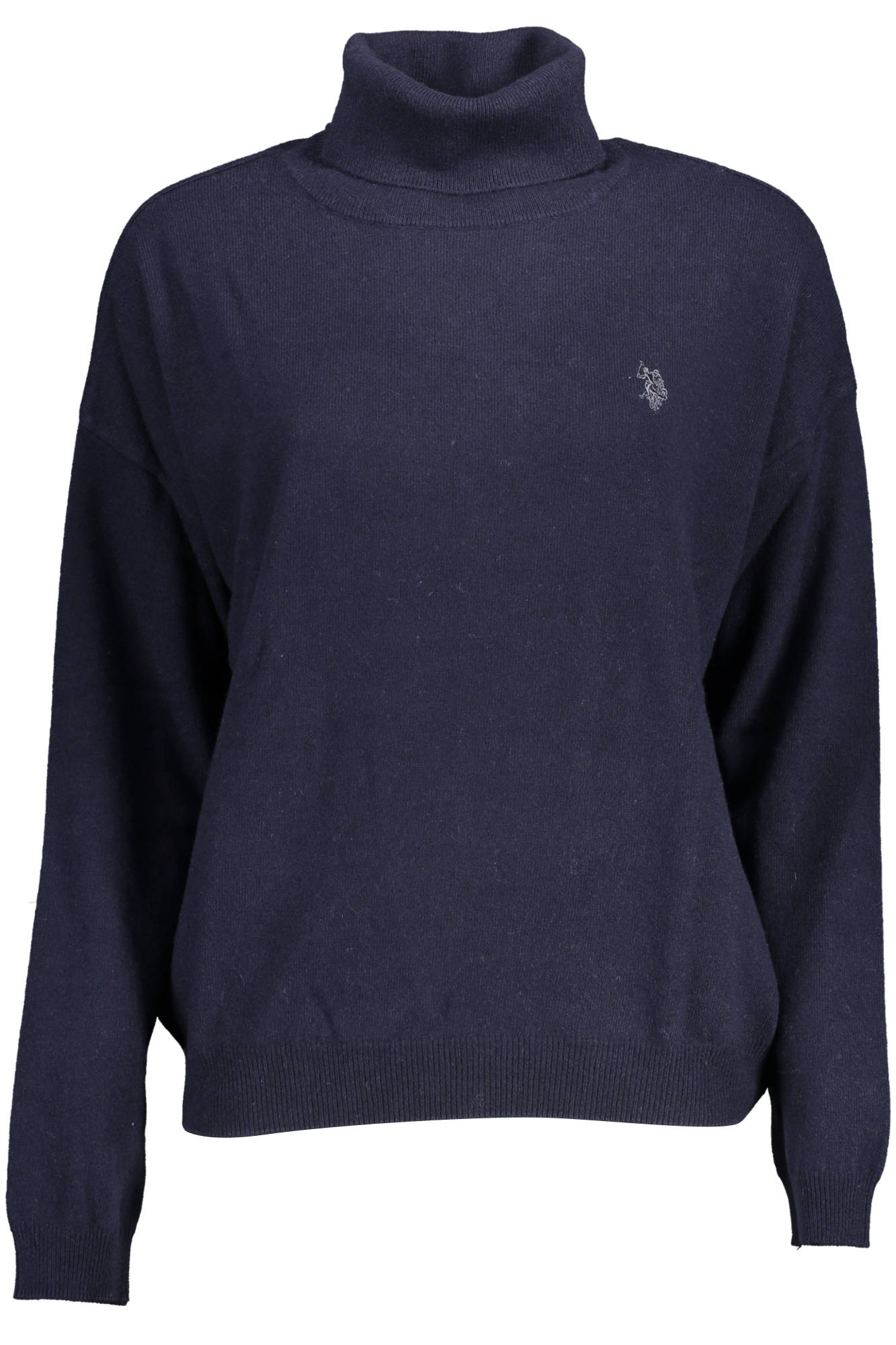 US POLO ASSN. DAMEN BLAUER ROLLKRAGENPULLOVER