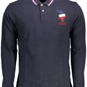 US POLO ASSN. Herren-Poloshirt mit langen Ärmeln, blau