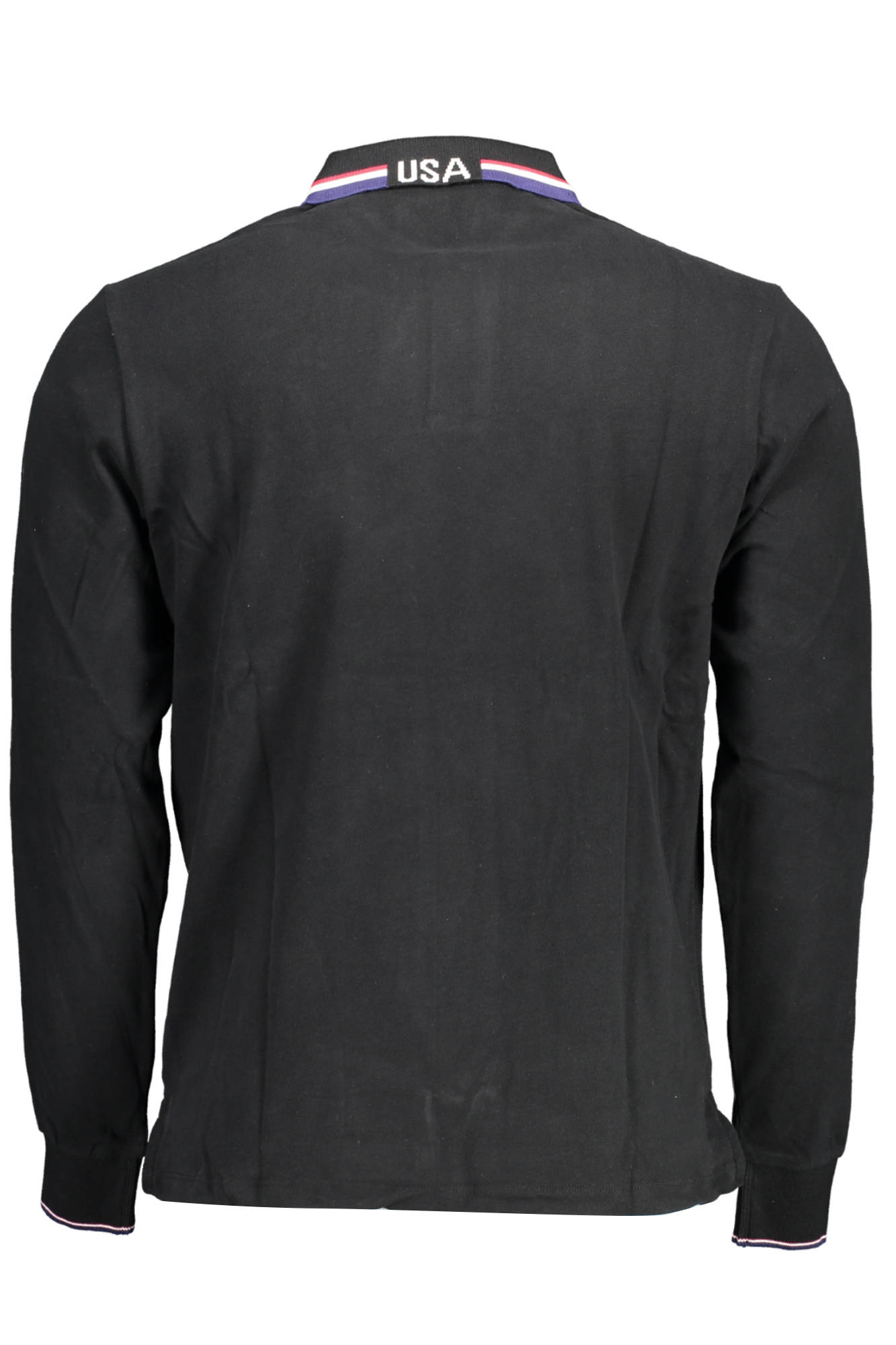 US POLO ASSN. Herren-Poloshirt mit langen Ärmeln, Schwarz – Bild 2