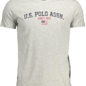 US POLO ASSN. Herren-T-Shirt mit kurzen Ärmeln, Grau