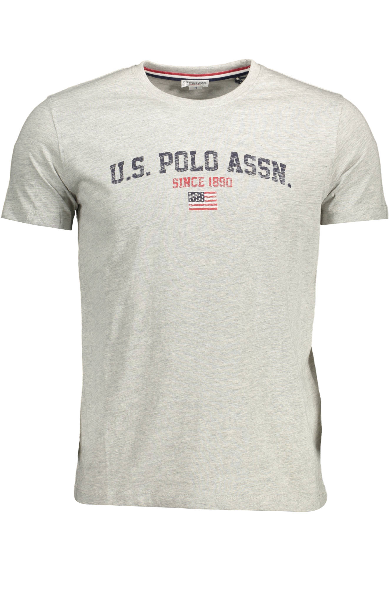 US POLO ASSN. Herren-T-Shirt mit kurzen Ärmeln, Grau