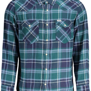 WRANGLER HERREN-GRÜNES LANGARMHEMD