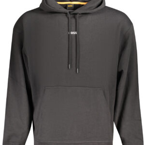 BOSS HERREN-SWEATSHIRT MIT REISSVERSCHLUSS, SCHWARZ