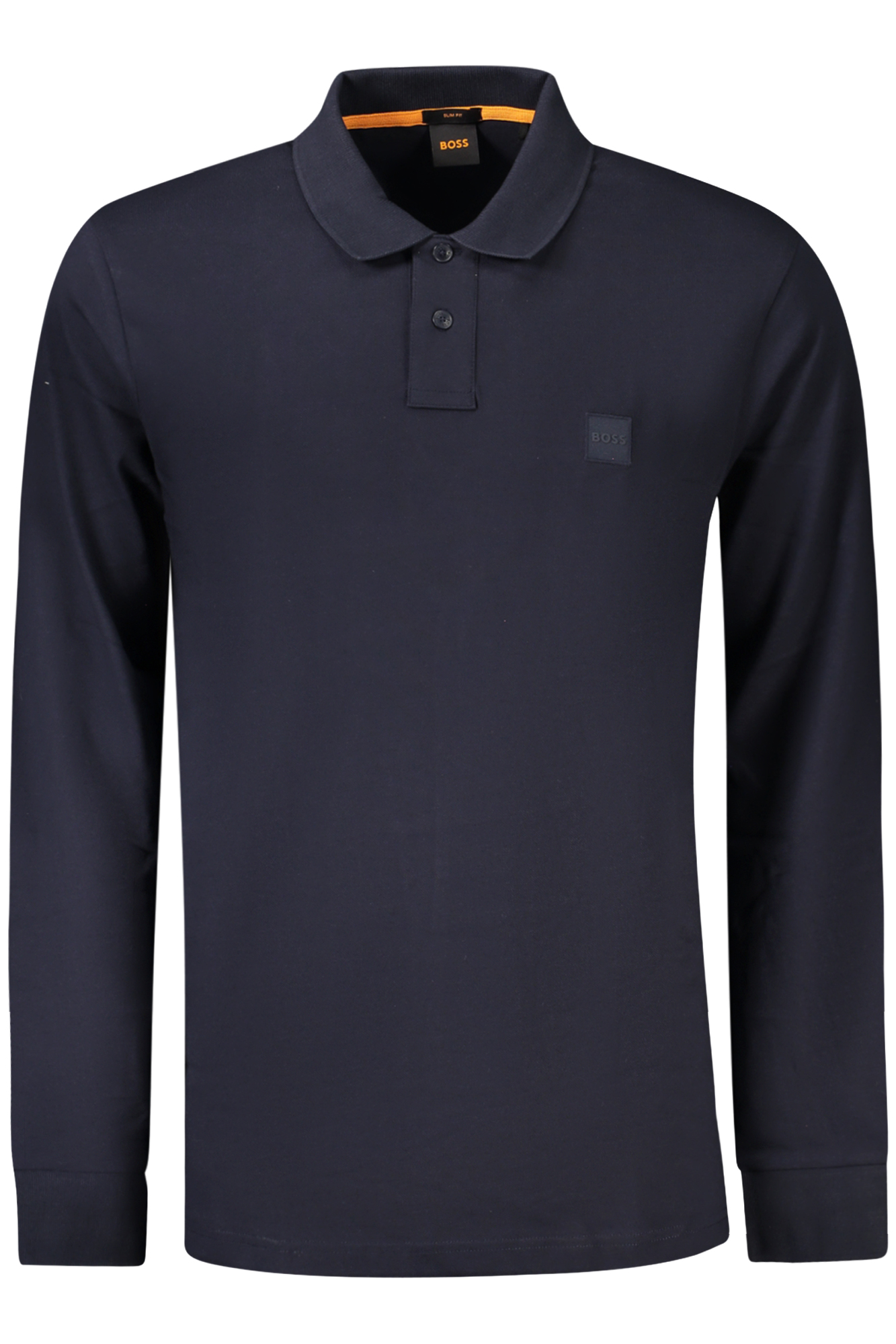 HUGO BOSS Herren-Poloshirt, langärmlig, blau